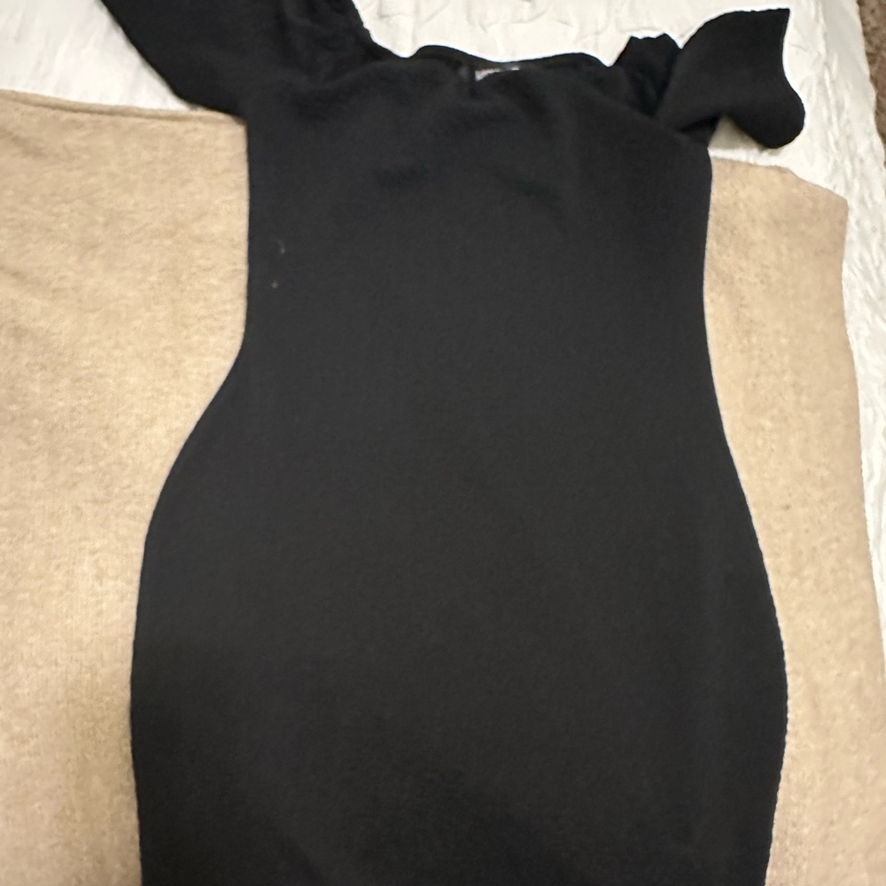Missguided black bodycon mini dress